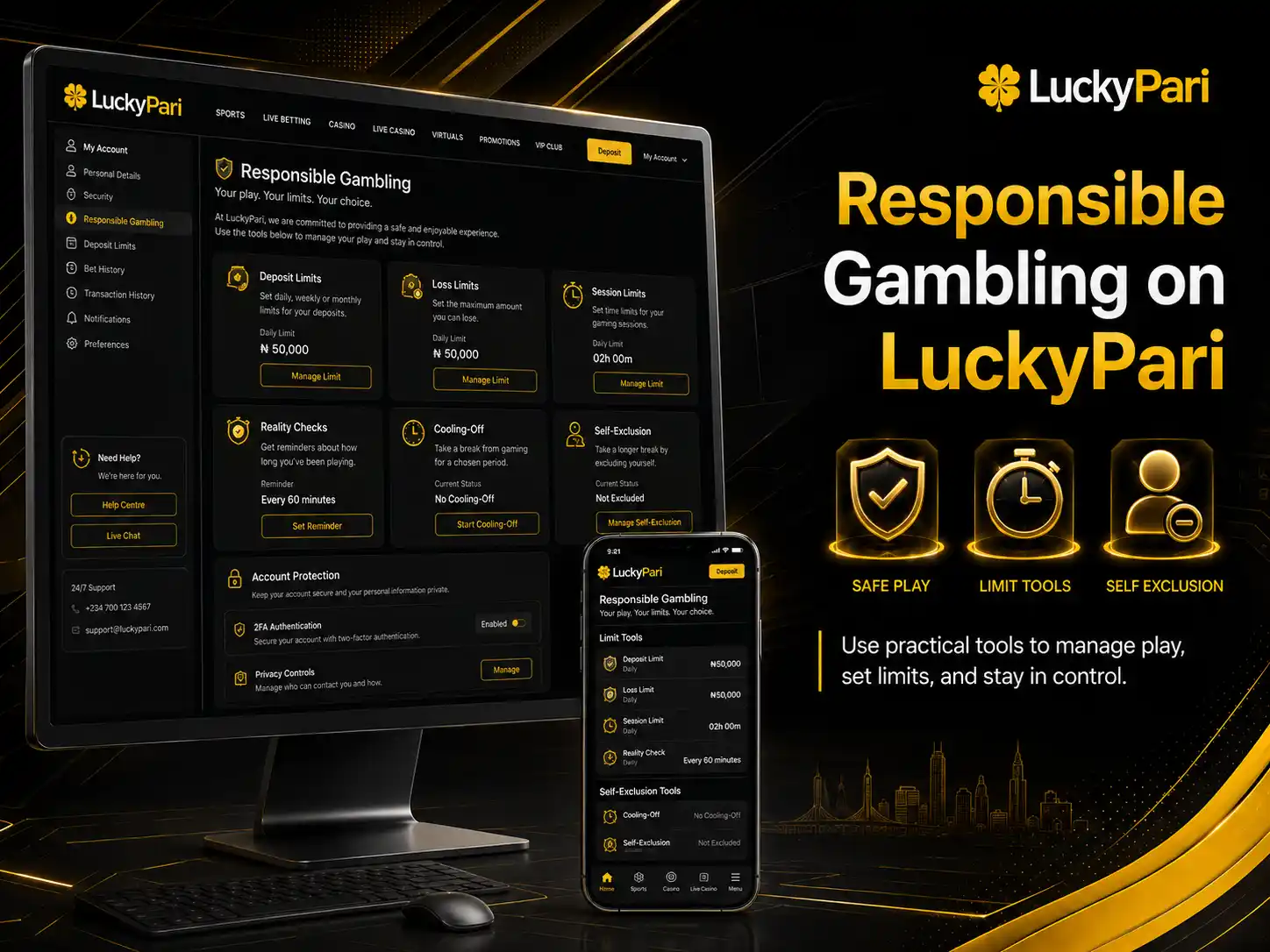Responsible Gambling on LuckyPari