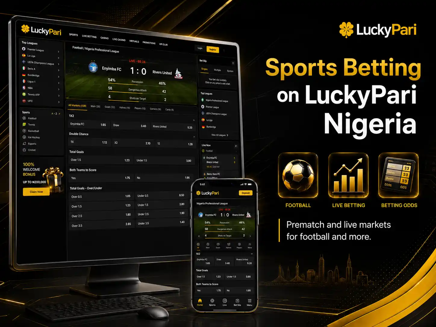 Sports Betting on LuckyPari Nigeria