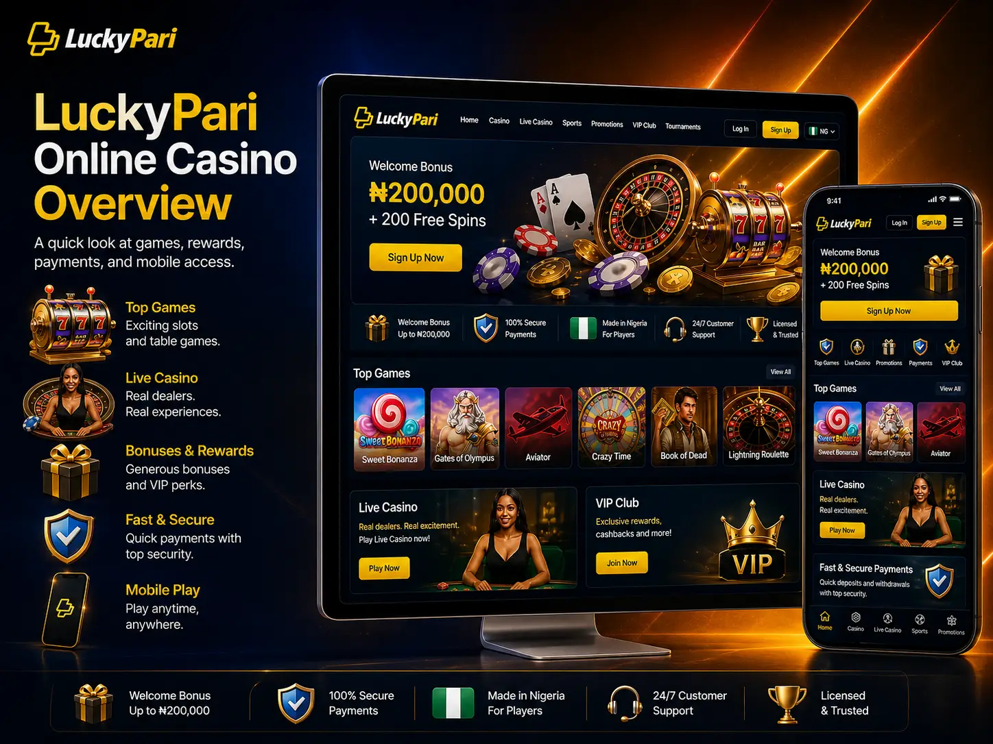 LuckyPari Online Casino Overview