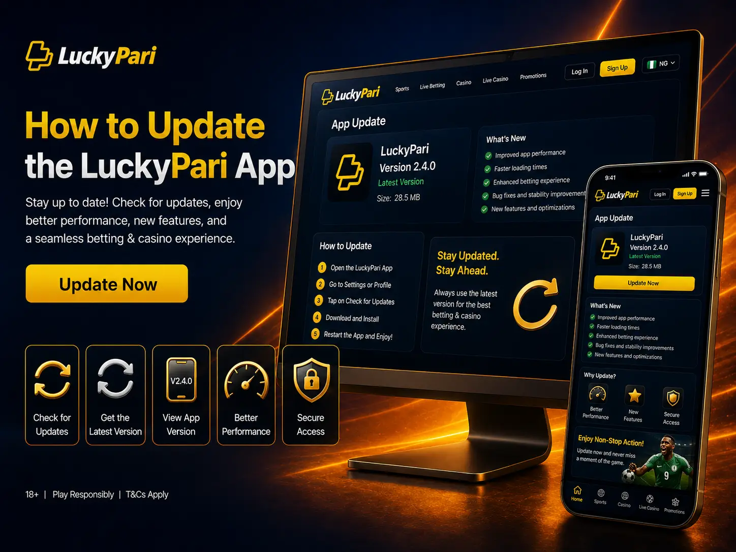 How to Update the LuckyPari App